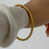 Stainless Steel Geometric Electroplated Ring Bracelet