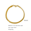 Stainless Steel Geometric Electroplated Unisex Bracelet Jewelry