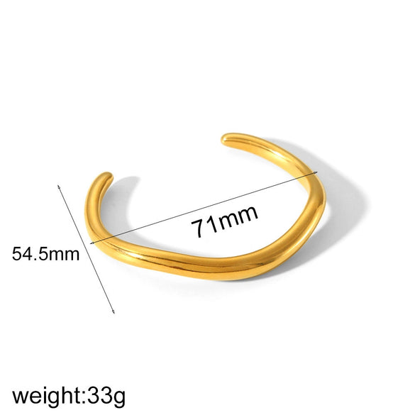 Stainless Steel Geometric Electroplated Women's Bracelet Jewelry Simple And Highend