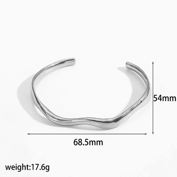 Stainless Steel Geometric Electroplated Women's Bracelet Jewelry Simple And Highend