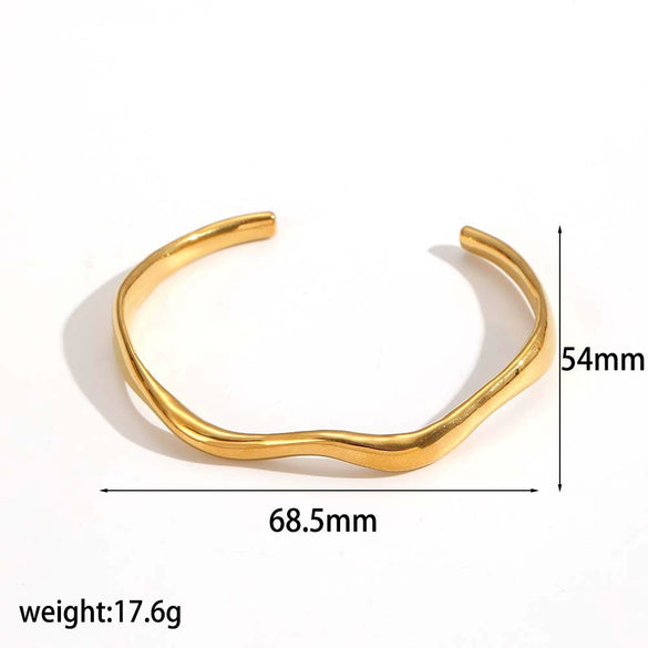 Stainless Steel Geometric Electroplated Women's Bracelet Jewelry Simple And Highend