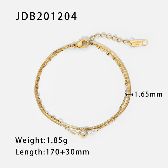 Stainless Steel Geometric Electroplated Women's Bracelet Jewelry