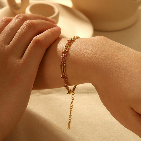Stainless Steel Geometric Electroplated Women's Bracelet Jewelry