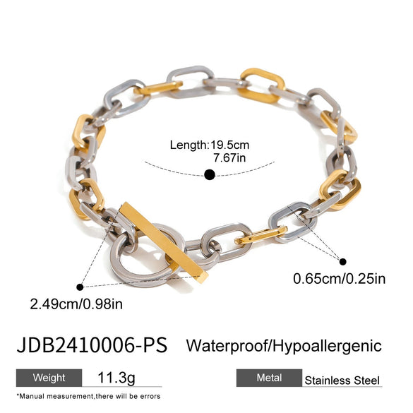Stainless Steel Geometric Electroplated Women's Bracelet