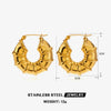 Stainless Steel Geometric Electroplated Women's Earrings Highend Retro Light Luxury Style