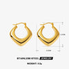 Stainless Steel Geometric Electroplated Women's Earrings Highend Retro Light Luxury Style