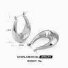 Stainless Steel Geometric Electroplated Women's Earrings Highend Retro Light Luxury Style