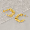 Stainless Steel Geometric Electroplated Women's Earrings Trendy Jewelry