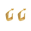 Stainless Steel Geometric Electroplated Women's Earrings Trendy Jewelry