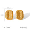 Stainless Steel Geometric Electroplated Women's Earrings With Heart And Drop Shape Pendant