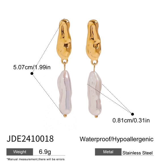Stainless Steel Geometric Electroplated Women's Earrings