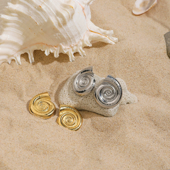 Stainless Steel Geometric Electroplated Women's Earrings