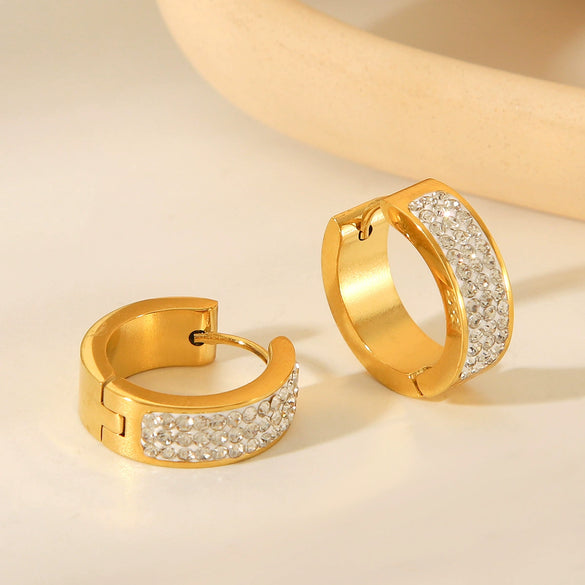 Stainless Steel Geometric Electroplated Women's Earrings