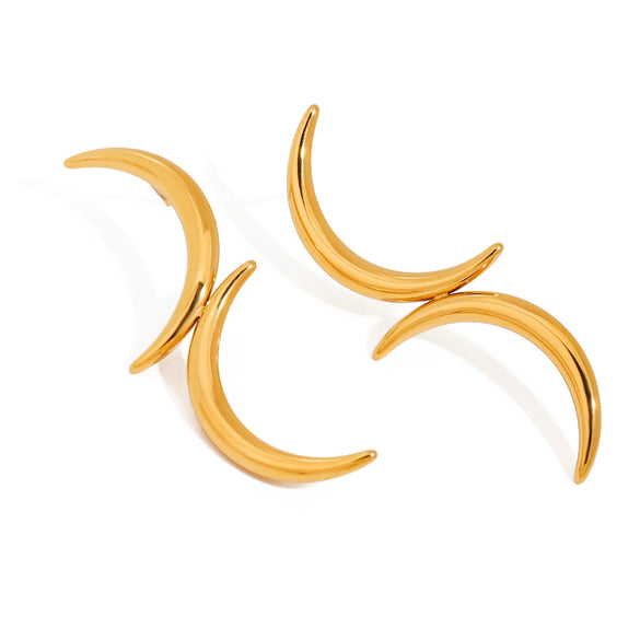 Stainless Steel Geometric Electroplated Women's Earrings