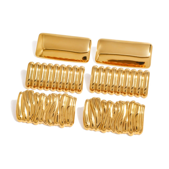 Stainless Steel Geometric Electroplated Women's Earrings