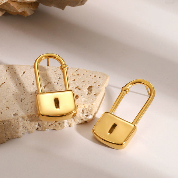 Stainless Steel Geometric Electroplated Women's Earrings