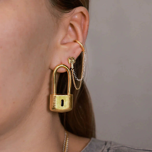 Stainless Steel Geometric Electroplated Women's Earrings