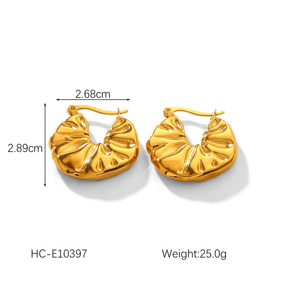 Stainless Steel Geometric Electroplated Women's Earrings