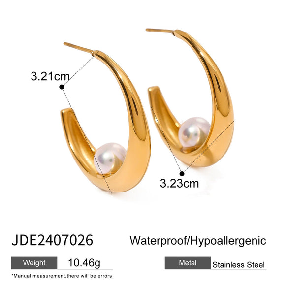Stainless Steel Geometric Electroplated Women's Earrings
