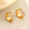 Stainless Steel Geometric Electroplated Women's Earrings