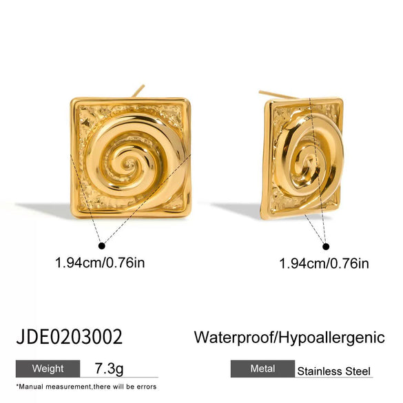 Stainless Steel Geometric Electroplated Women's Earrings