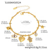 Stainless Steel Geometric Electroplated Women's Fashion Jewelry Bracelet Anklet Combination