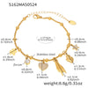 Stainless Steel Geometric Electroplated Women's Fashion Jewelry Bracelet Anklet Combination
