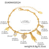 Stainless Steel Geometric Electroplated Women's Fashion Jewelry Bracelet Anklet Combination