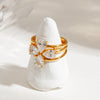 Stainless Steel Geometric Electroplated Women's Ring Jewelry