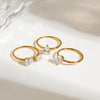 Stainless Steel Geometric Electroplated Women's Ring Jewelry