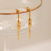 Stainless Steel Geometric Electroplated Women's Spiral Needle Earrings