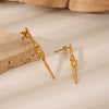 Stainless Steel Geometric Electroplated Women's Spiral Needle Earrings