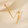 Stainless Steel Geometric Electroplated Women's Spiral Needle Earrings