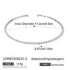 Stainless Steel Geometric Electroplated Zircon Opening Bracelet Jewelry