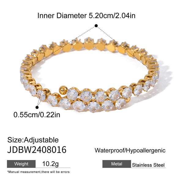 Stainless Steel Geometric Electroplating Bracelet