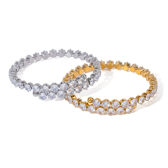 Stainless Steel Geometric Electroplating Bracelet