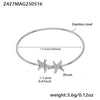 316L Stainless Steel Geometric Electroplating Starfish Flower Shell Open Thin Circle Bracelet Hand Jewelry