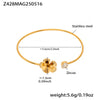 316L Stainless Steel Geometric Electroplating Starfish Flower Shell Open Thin Circle Bracelet Hand Jewelry