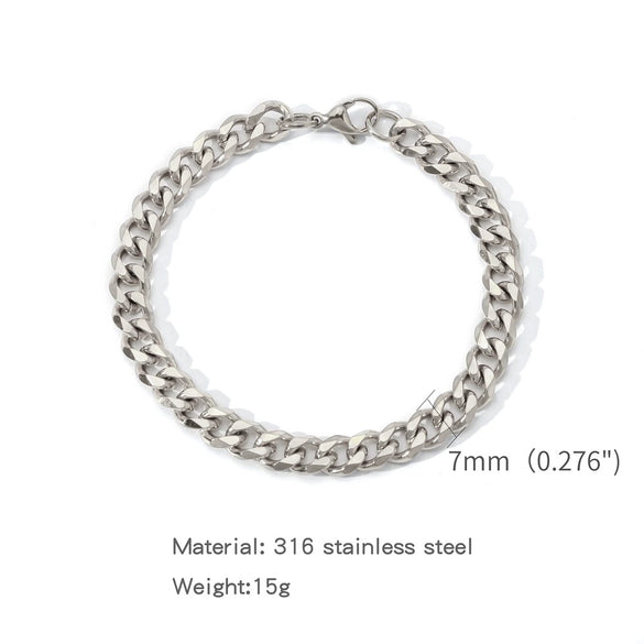 Stainless Steel Geometric Electroplating Unisex Bracelet
