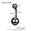 Stainless Steel Geometric Electroplating Unisex Navel Ring Body Piercing Jewelry