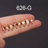 Stainless Steel Geometric Electroplating Women's Ear Nail Puncture Earrings