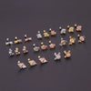 Stainless Steel Geometric Electroplating Women's Ear Nail Puncture Earrings