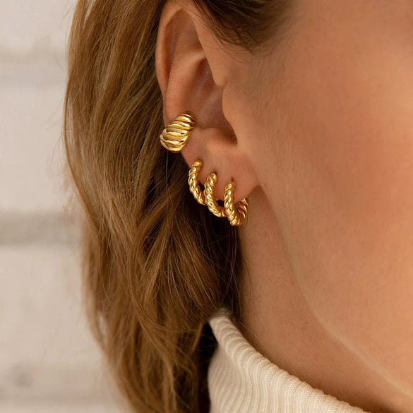 Stainless Steel Geometric Electroplating Women's Earrings