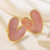 Stainless Steel Geometric Elegant Electroplated Love Earrings For Women