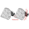 Stainless Steel Geometric Embossed Earring Piece Jewelry Accessories For Earrings Making With Electroplating And 18K Gold Plating