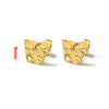 Stainless Steel Geometric Embossed Earring Piece Jewelry Accessories For Earrings Making With Electroplating And 18K Gold Plating