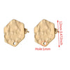 Stainless Steel Geometric Embossed Earring Piece Jewelry Accessories For Earrings Making With Electroplating And 18K Gold Plating