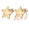 Stainless Steel Geometric Embossed Earring Piece Jewelry Accessories For Earrings Making With Electroplating And 18K Gold Plating