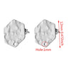 Stainless Steel Geometric Embossed Earring Piece Jewelry Accessories For Earrings Making With Electroplating And 18K Gold Plating