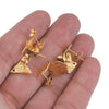 Stainless Steel Geometric Embossed Earring Piece Jewelry Accessories For Earrings Making With Electroplating And 18K Gold Plating